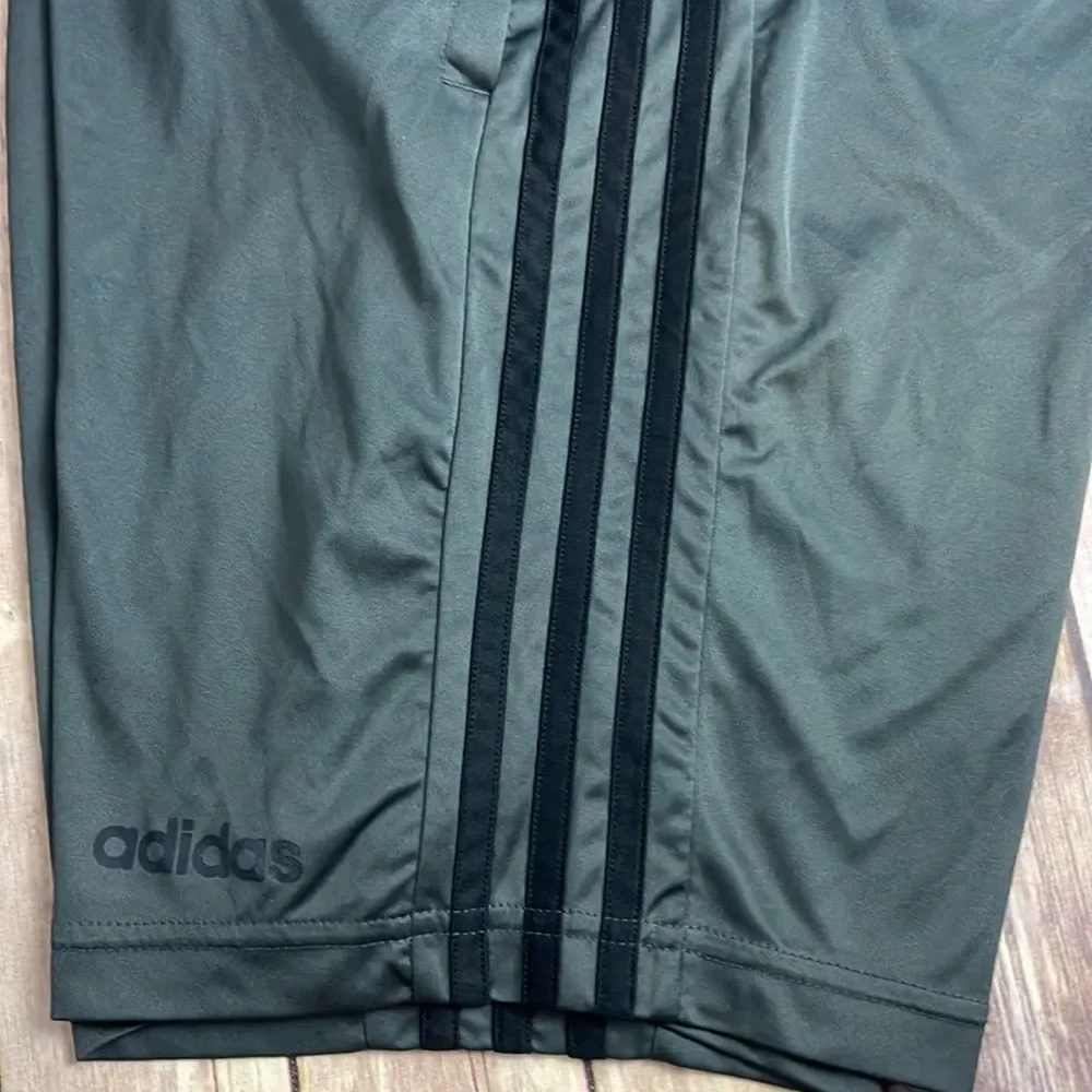 Adidas climate cool shorts - gray with black stripes - men’s small